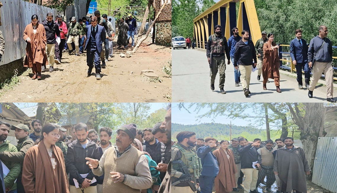 DC Kupwara visits flood affected areas of Handwara Rising Kashmir